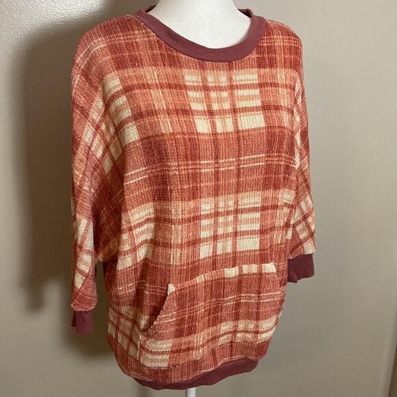 Taylor & Sage Plaid Knit Dolman Style Sweater Sz M - Picture 3 of 14
